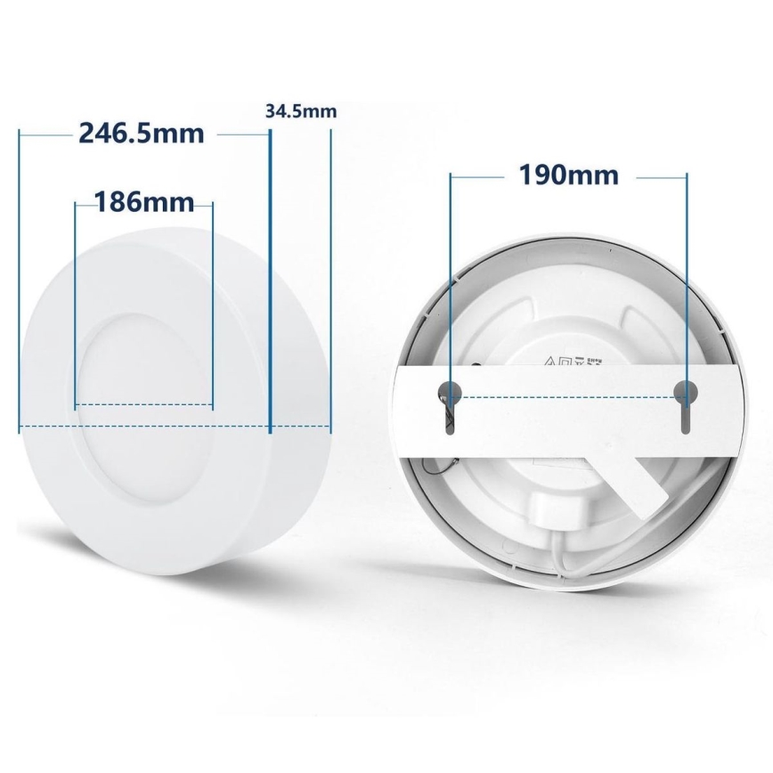 Aigostar - LED Laevalgusti LED/20W/230V d. 24,7 cm 3000K valge