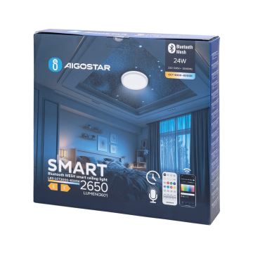 Aigostar - LED Laevalgusti vannituppa LED/24W/230V 3000-6500K IP44 + kaugjuhtimispult