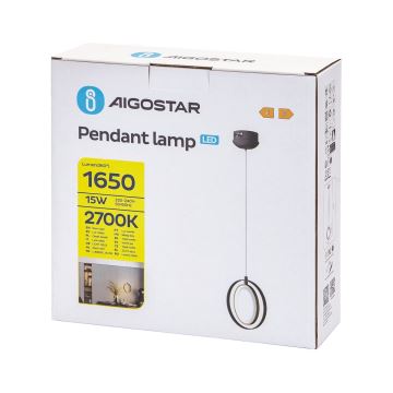 Aigostar - LED Lühter LED/15W/230V 2700K must