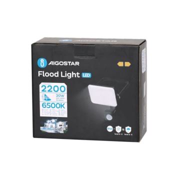 Aigostar - LED Prožektor anduriga LED/20W/230V 6500K IP65 must