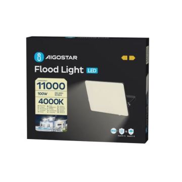 Aigostar - LED Prožektor LED/100W/230V 4000K IP65 must