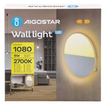 Aigostar - LED Seinavalgusti LED/9W/230V 2700K valge