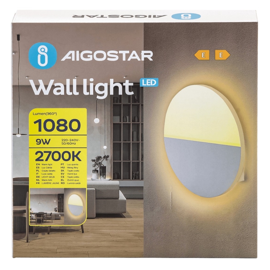 Aigostar - LED Seinavalgusti LED/9W/230V 2700K valge