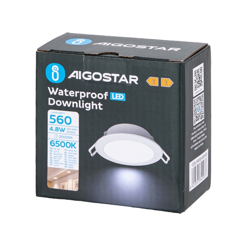 Aigostar - LED Süvistatav valgusti vannituppa LED/4,8W/230V 6500K valge IP65