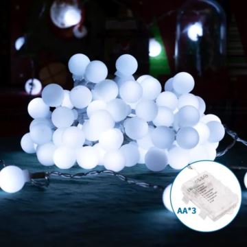 Aigostar - LED Väli valguskett 100xLED/3xAA/8 funktsiooni 10,3 m IP44 külm valge