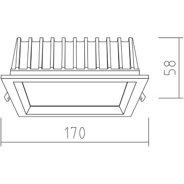 APLED - LED Süvistatav valgusti SQUARE WOODLINE LED/12W/230V 3000K 17x17 cm mänd täispuit