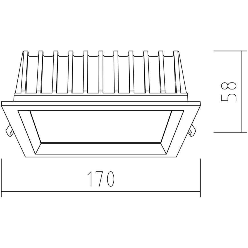 APLED - LED Süvistatav valgusti SQUARE WOODLINE LED/12W/230V 3000K 17x17 cm mänd täispuit