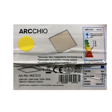Arcchio - LED Hämardatav laevalgusti PHILIA LED/20W/230V 3000-6000K + kaugjuhtimispult