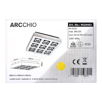 Arcchio - LED Kohtvalgusti VINCE 9xGU10/230V