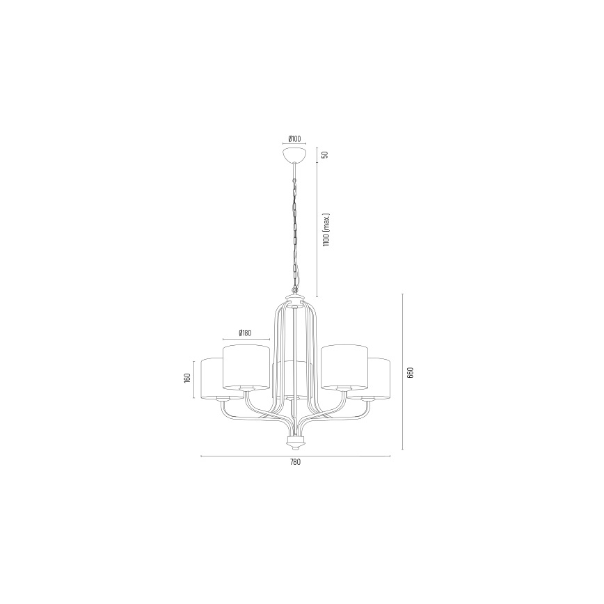 Argon 2172 - Lühter MARANELLO 5xE27/15W/230V