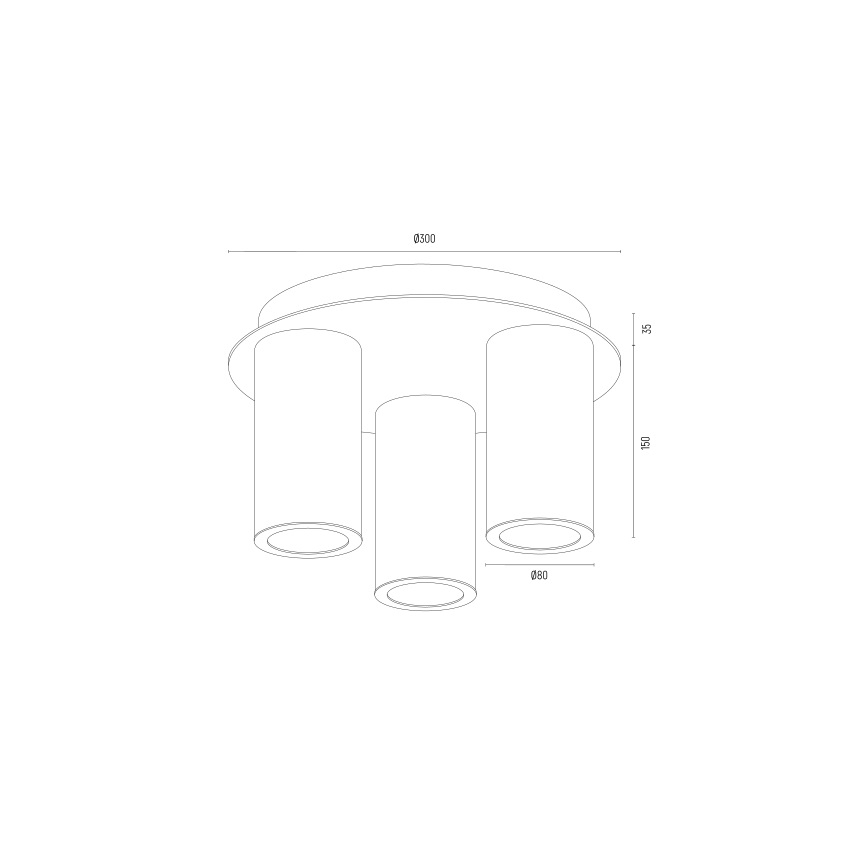 Argon 6304 - Laevalgusti HAMPTON 3xE14/7W/230V kuldne