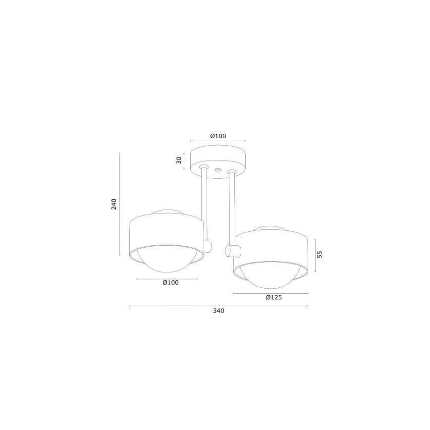 Argon 7215 - Vannitoa ripplühter MASSIMO PLUS 2xG9/6W/230V IP44 kuldne