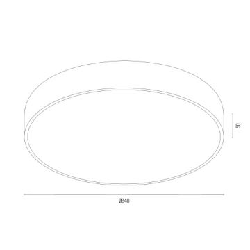 Argon 8334 - LED Laevalgusti TIAMO LED/22W/230V 4000K punane