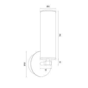 Argon 8497 - Seinavalgusti HAMPTON 1xE14/7W/230V kuldne