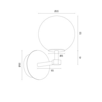 Argon 8502 - Seinavalgusti PALOMA 1xE14/7W/230V kuldne/valge