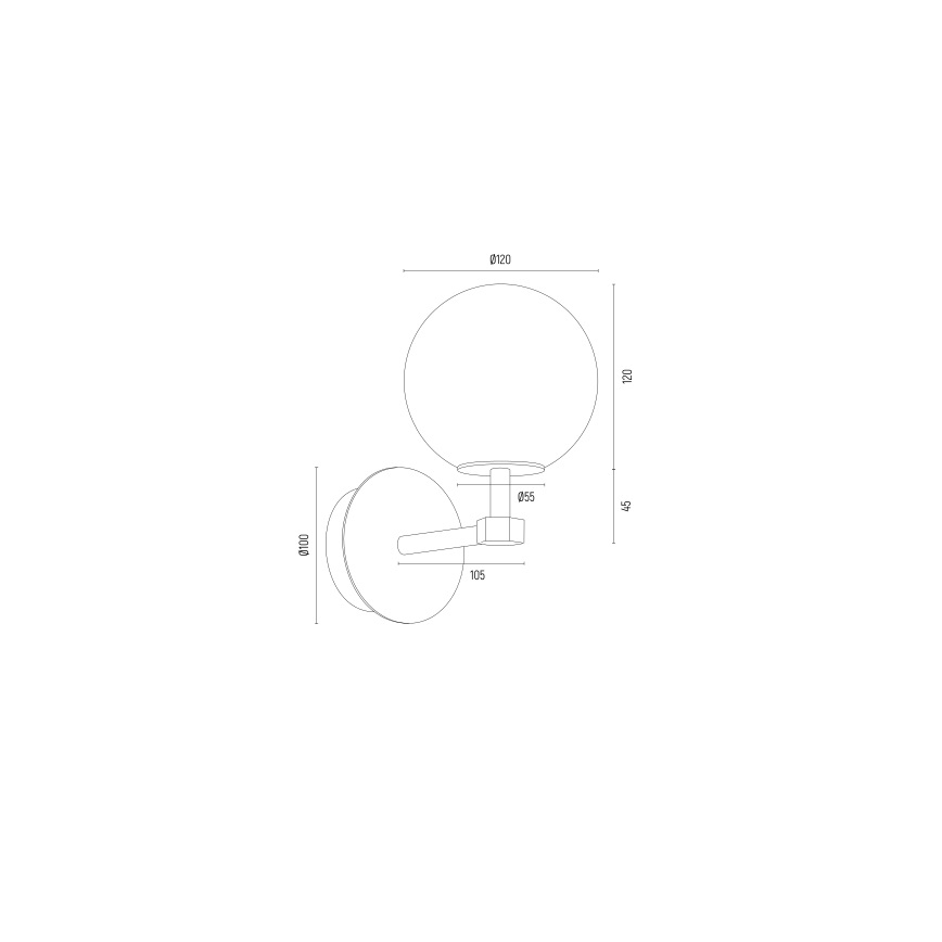 Argon 8502 - Seinavalgusti PALOMA 1xE14/7W/230V kuldne/valge