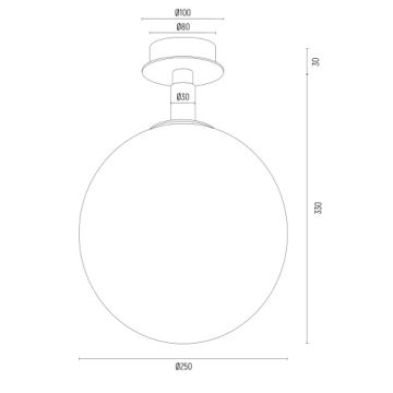 Argon 8505 - Laevalgusti PALOMA 1xE27/15W/230V kuldne/valge