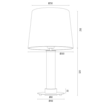 Argon 8540 - Laualamp HAMPTON 1xE27/15W/230V 57 cm valge