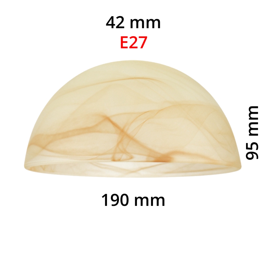 Asendusklaas lühtrile E27 diameeter 190 mm