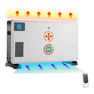 Brilagi - Elektriline kuumaõhukonvektor 1000/1300/2300W LCD/taimer/TURBO/termostaat valge+ pult