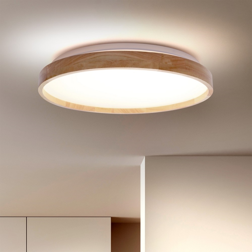 Brilagi - LED Hämardatav laevalgusti ALSON LED/48W/230V 3000-6500K tamm d. 39,5 cm + kaugjuhtimispult