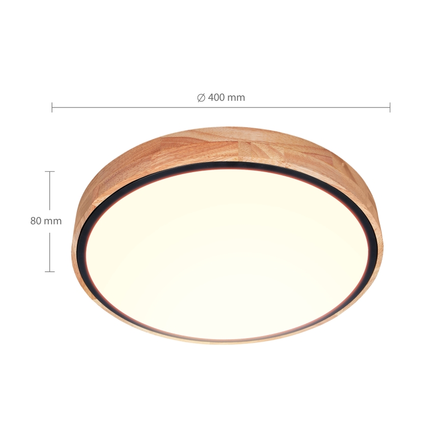 Brilagi - LED Hämardatav laevalgusti GLORIA LED/48W/230V 3000-6500K tamm d. 40 cm + kaugjuhtimispult