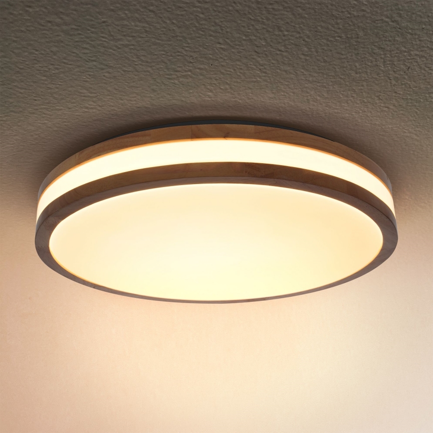 Brilagi - LED Hämardatav laevalgusti MOLINA LED/48W/230V 3000-6500K tamm d. 38 cm + kaugjuhtimispult