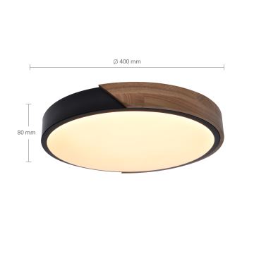 Brilagi - LED Hämardatav laevalgusti PILANA LED/48W/230V 3000-6500K tamm d. 40 cm + kaugjuhtimispult