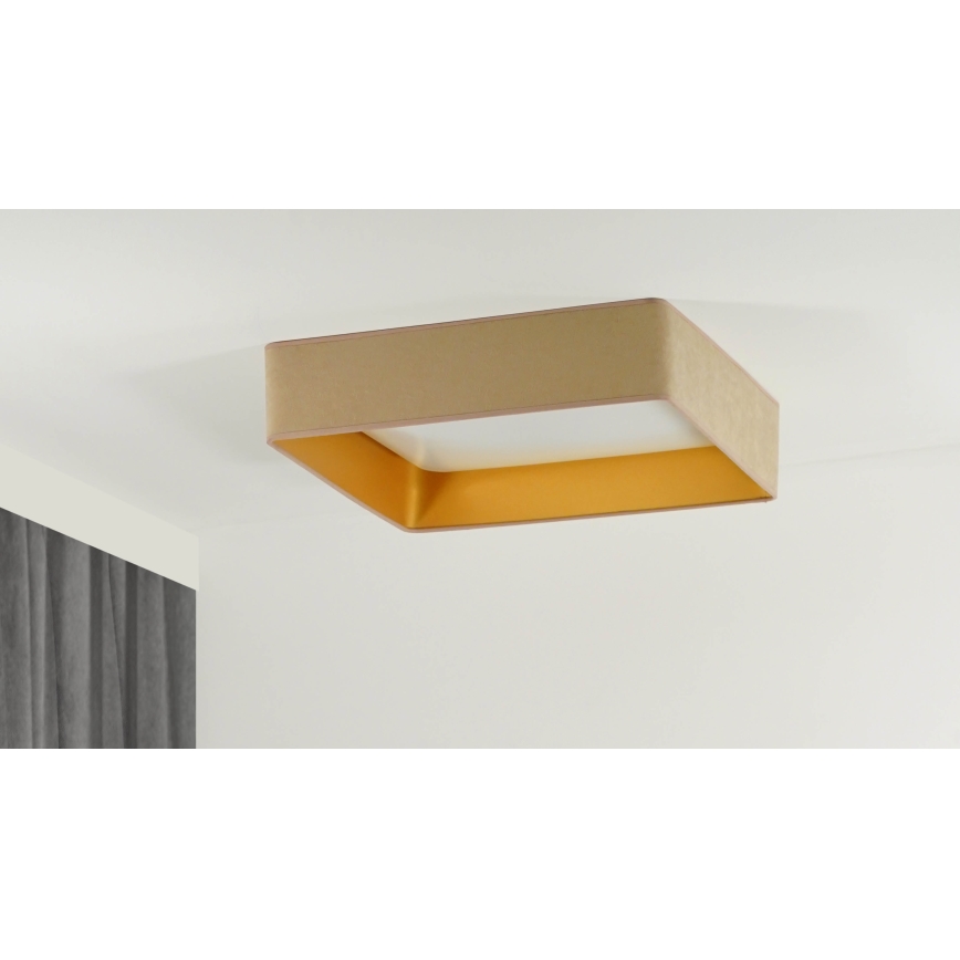 Brilagi - LED Hämardatav laevalgusti VELVET SQUARE LED/24W/230V 3000/4000/6500K + kaugjuhtimispult beež