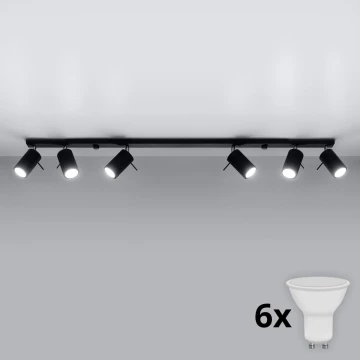 Brilagi -  LED Kohtvalgusti ASMUS 6xGU10/7W/230V must