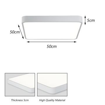 Brilagi - LED Laevalgusti POOL LED/48W/230V 3000/4500/6000K 50x50 cm valge