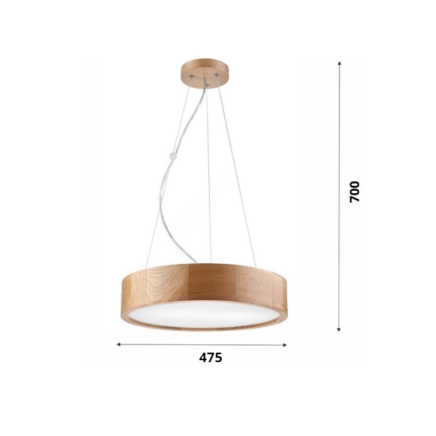 Brilagi - LED Lühter CARVALHO 3xE27/60W/230V tamm d. 47,5 cm