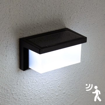 Brilagi - LED Päikesepaneeliga seinavalgusti koos anduriga BRICK LED/12W/5,5V IP65