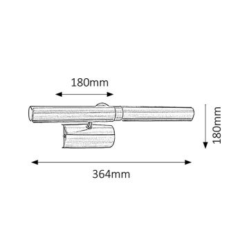 Brilagi - LED Pildivalgusti DANAE 2xE14/6W/230V must