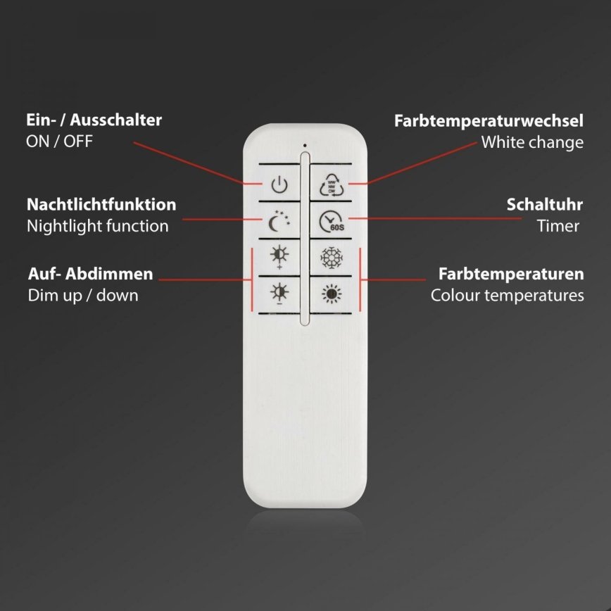 Brilo 3170-018 - LED Hämardatav pinnale kinnitatav lühter FRAME LED/51W/230V 2700-5000K + kaugjuhtimispult