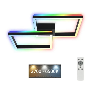 Brilo - LED RGBW Hämardatav pinnale kinnitatav lühter FRAME 2xLED/17W/230V 2700-6500K + kaugjuhtimispult