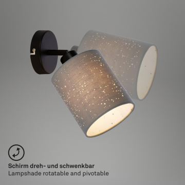 Briloner 2078-014 - Kohtvalgusti seinale SPOTLIGHT 1xE27/25W/230V hall/must