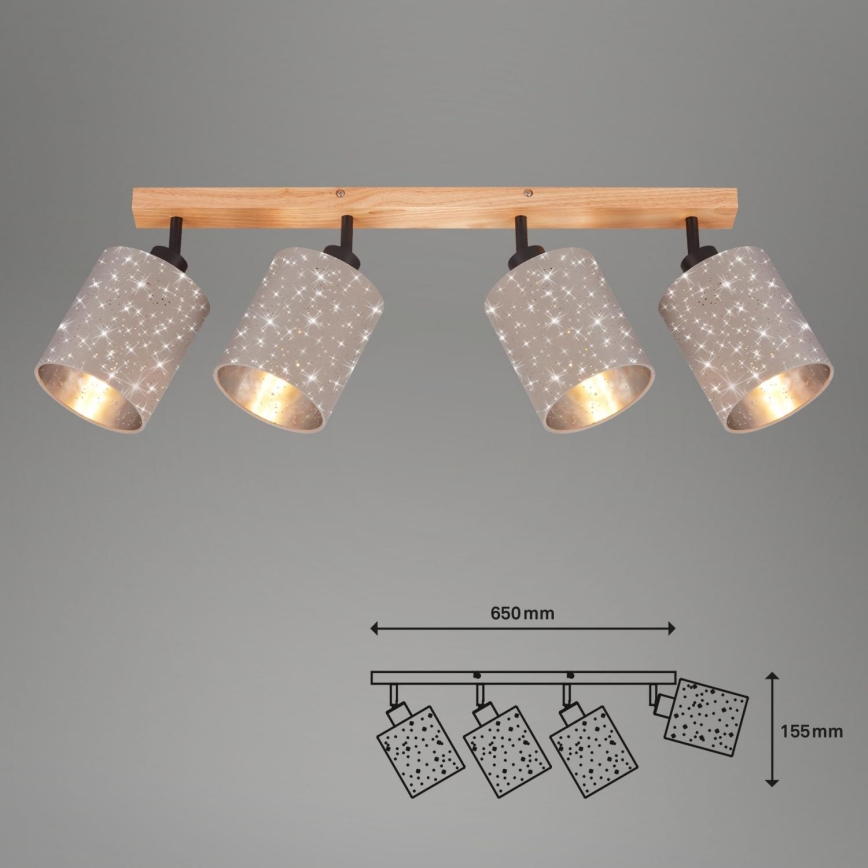 Briloner 2078-041 - Kohtvalgusti SPOTLIGHT 4xE27/25W/230V beež