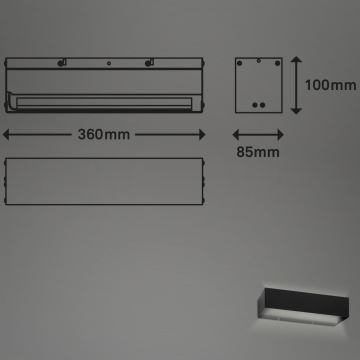 Briloner 2204-015 - LED Väli seinavalgusti LED/8W/230V IP44 must