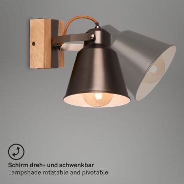 Briloner 2406-014 - Kohtvalgusti seinale RETRO 1xE27/40W/230V pruun