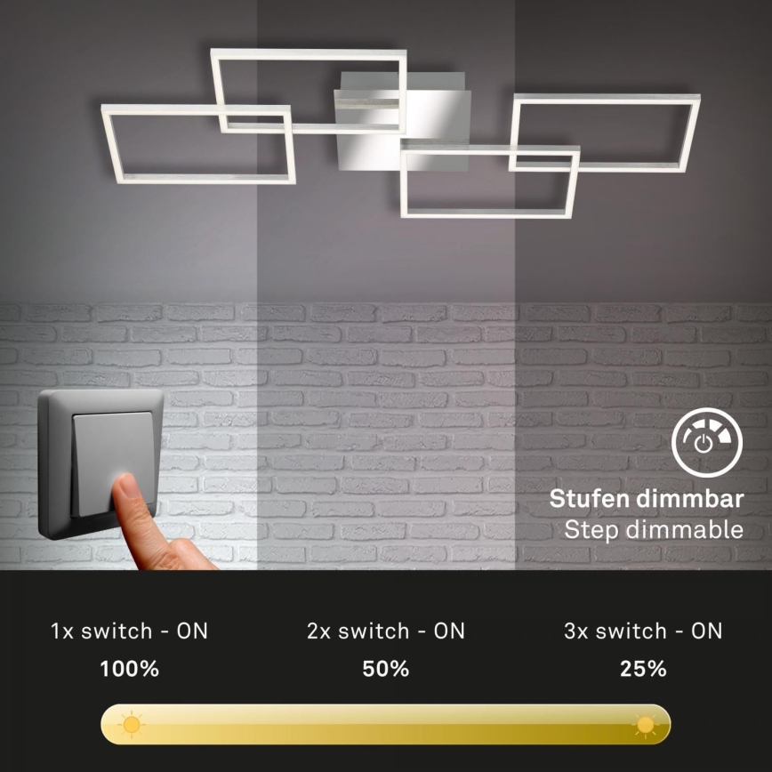 Briloner 3091-018 - LED Hämardatav laevalgusti FRAME LED/30W/230V kroom