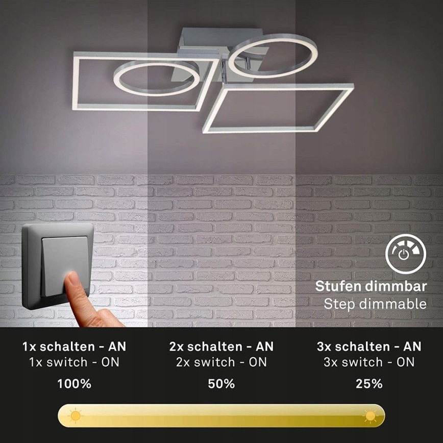 Briloner 3135-018 - LED Hämardatav laevalgusti FRAME LED/43,8W/230V 3000K