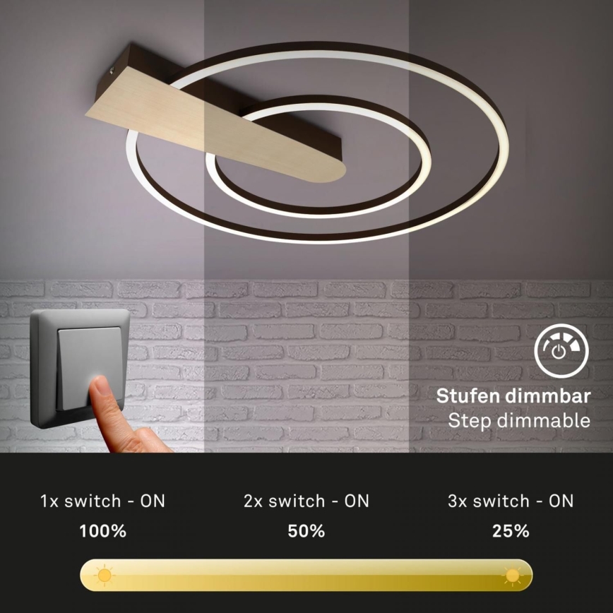 Briloner 3543-017 - LED Hämardatav laevalgusti NICO LED/25W/230V kuldne