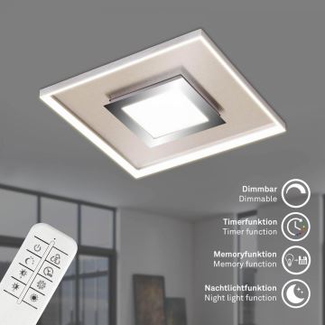 Briloner 3641-012 - LED Hämardatav laevalgusti FRAME LED/30W/230V 2700-6500K kroom + kaugjuhtimispult