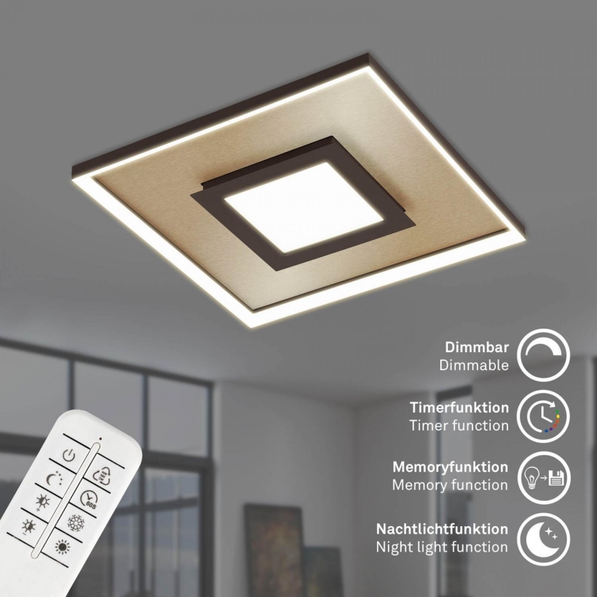 Briloner 3641-017 - LED Hämardatav laevalgusti FRAME LED/30W/230V 2700-6500K kuldne + kaugjuhtimispult