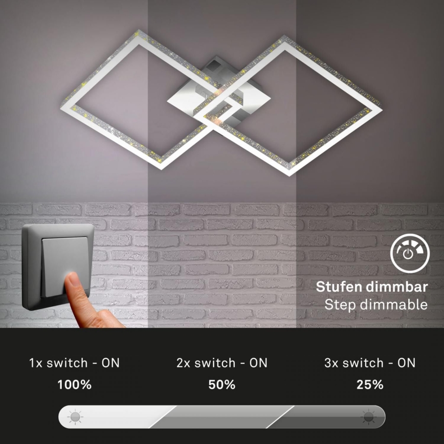 Briloner 3751-019 - LED Hämardatav laevalgusti FRAME LED/20W/230V kroom