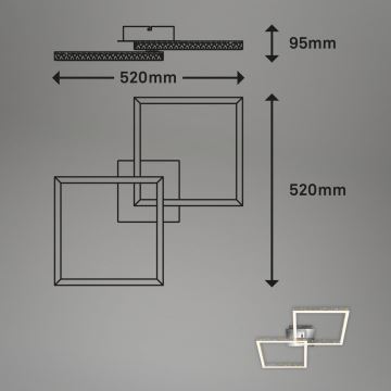 Briloner 3751-019 - LED Hämardatav laevalgusti FRAME LED/20W/230V kroom