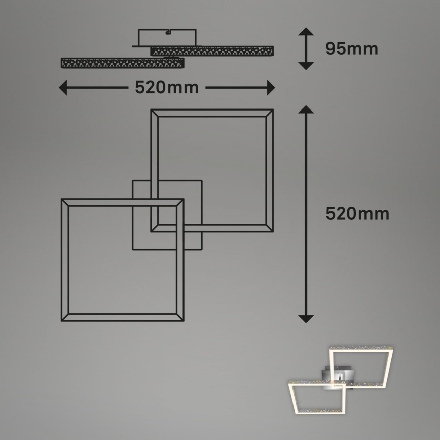 Briloner 3751-019 - LED Hämardatav laevalgusti FRAME LED/20W/230V kroom