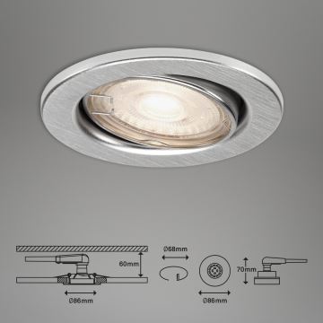 Briloner 7144-039 - Komplekt 3x LED Süvistatav valgusti vannituppa SLIDE 1xGU10/4W/230V IP23