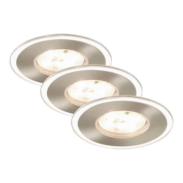 Briloner 7197-032 - KOMPLEKT 3x LED Hämardatav süvistatav valgusti vannituppa LED/4,5W/230V IP44